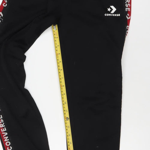 Converse Boys Black 12-13 Years Jogger Trousers Polyester Sportswear
