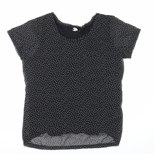 Next Women’s Black Polka Dot Short Sleeve Blouse UK 12