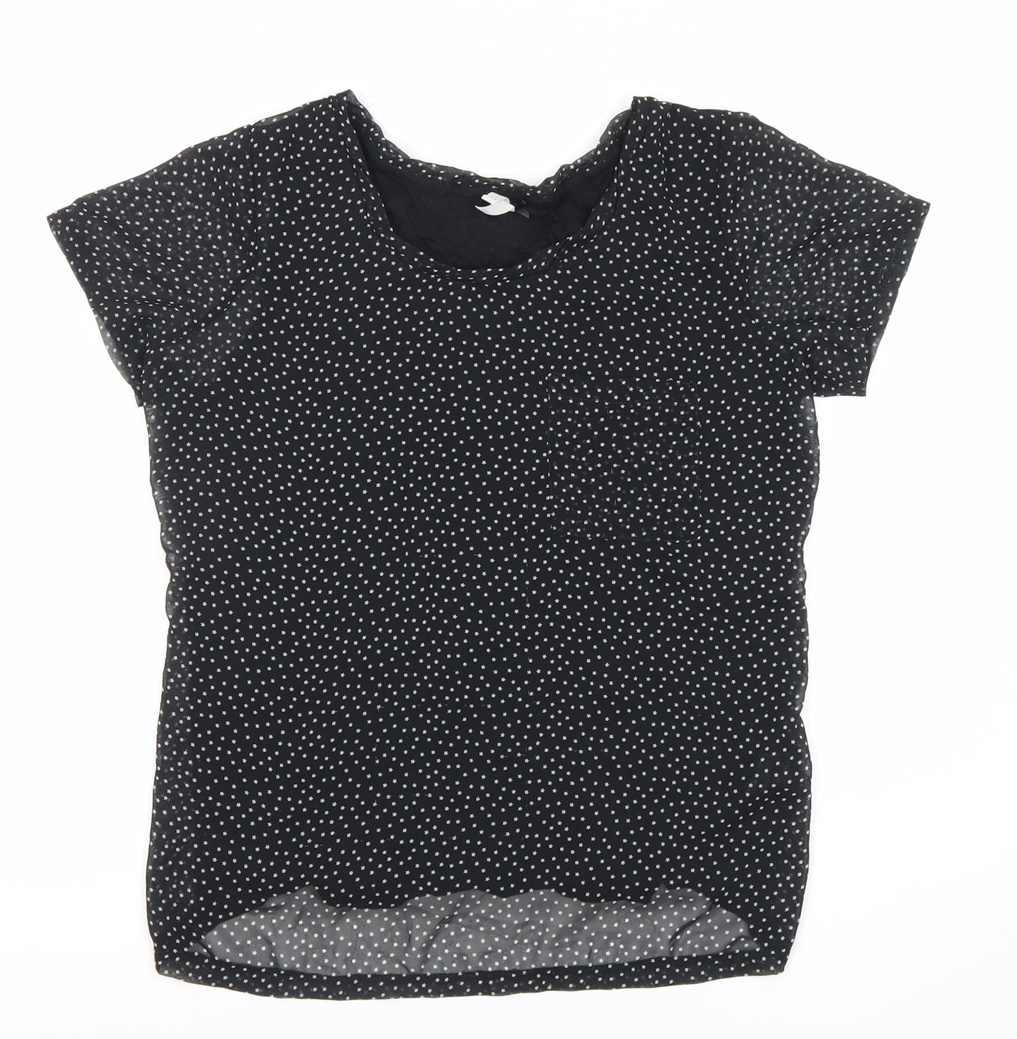 Next Women’s Black Polka Dot Short Sleeve Blouse UK 12