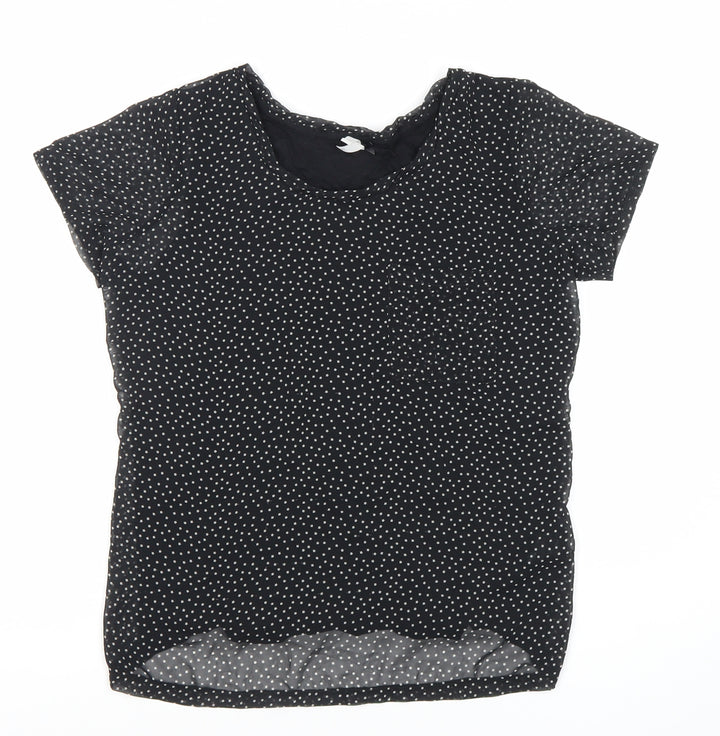 Next Women’s Black Polka Dot Short Sleeve Blouse UK 12