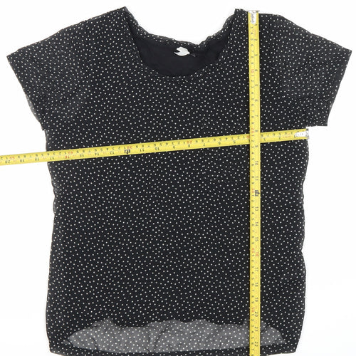 Next Women’s Black Polka Dot Short Sleeve Blouse UK 12