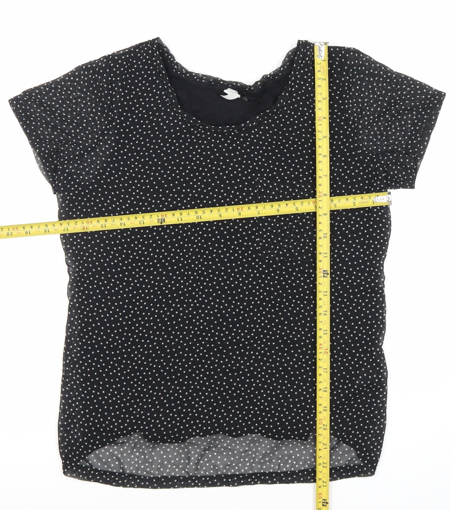Next Women’s Black Polka Dot Short Sleeve Blouse UK 12