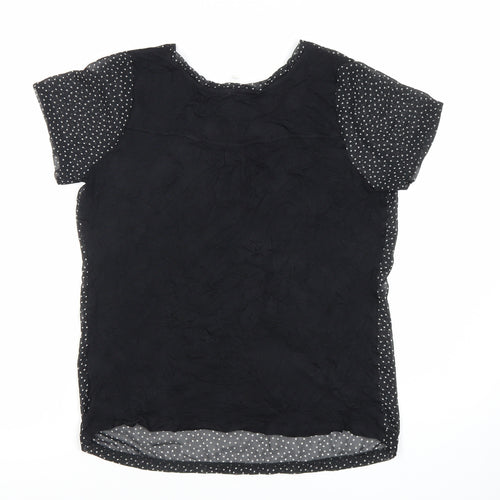 Next Women’s Black Polka Dot Short Sleeve Blouse UK 12