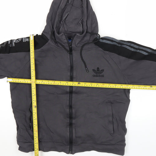 Adidas Womens XL Black Full Zip Hoodie Sweatshirt Casual Sportswear