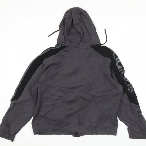 Adidas Womens XL Black Full Zip Hoodie Sweatshirt Casual Sportswear