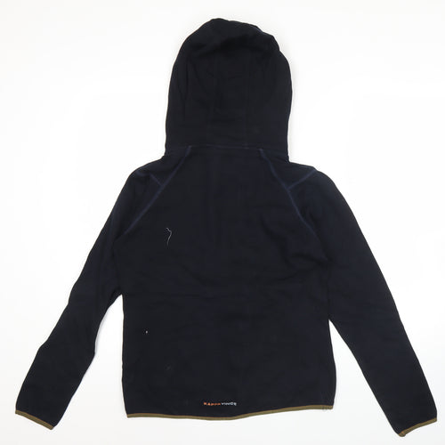 Kappa Womens Black Full Zip Hoodie Size 12 UK with Hooded Style