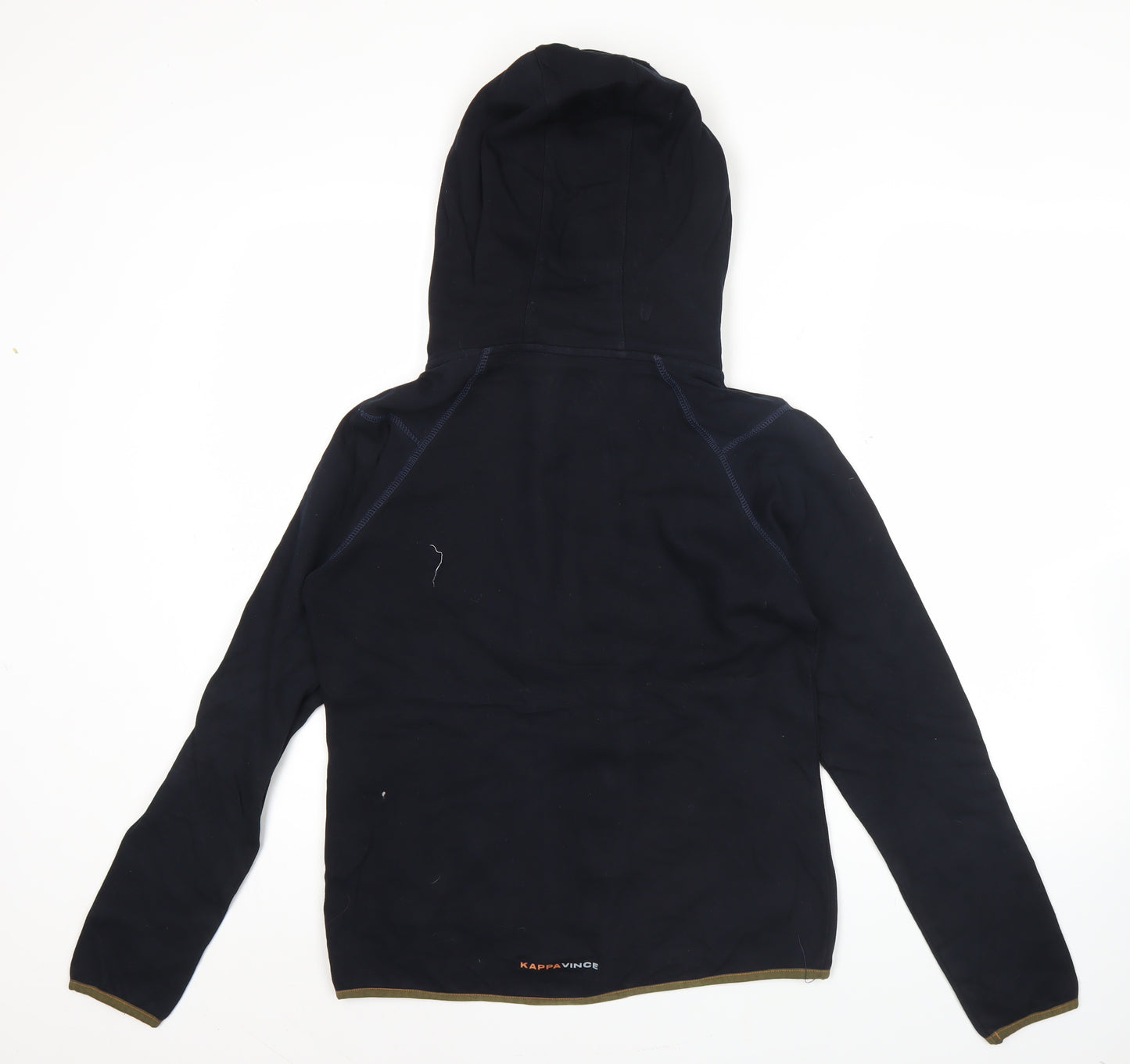 Kappa Womens Black Full Zip Hoodie Size 12 UK with Hooded Style