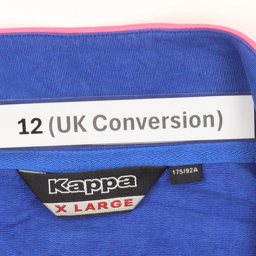 Kappa Women’s Blue Track Jacket Size 12 Full Zip Sportswear