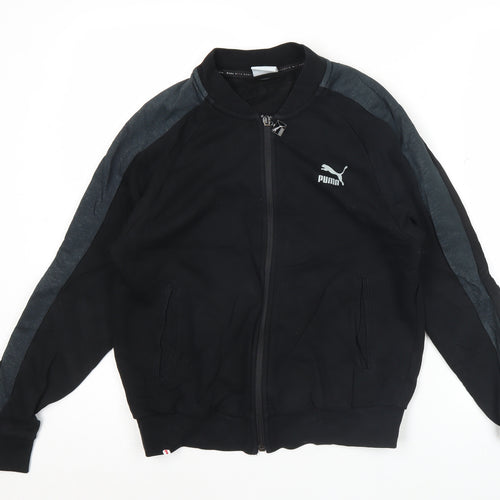 Puma Womens Black M Track Jacket Full Zip Cotton Blend
