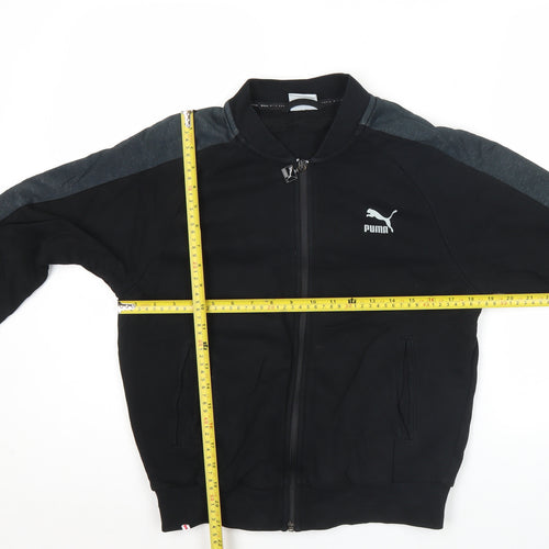 Puma Womens Black M Track Jacket Full Zip Cotton Blend