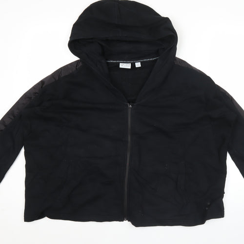 Puma Womens Black Size 12 Full Zip Hoodie Sports Loungewear