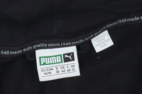 Puma Womens Black Size 12 Full Zip Hoodie Sports Loungewear