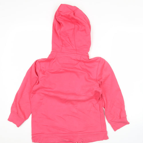 Adidas Womens Pink Full Zip Hoodie UK 12 Regular Fit Sportswear