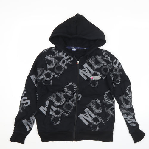 Mizuno Womens Black Full Zip Hoodie Size 10 Sportswear