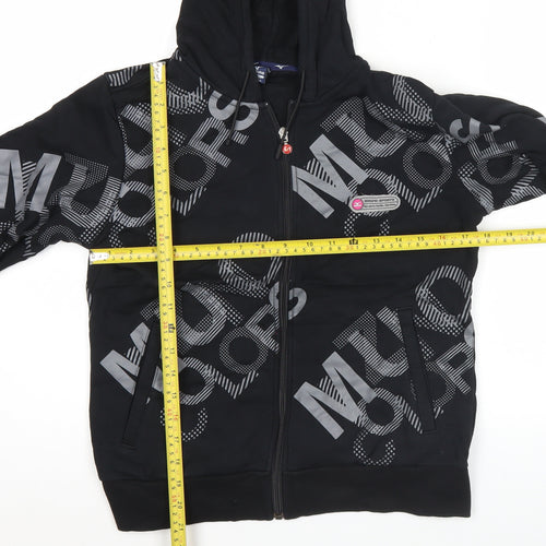 Mizuno Womens Black Full Zip Hoodie Size 10 Sportswear
