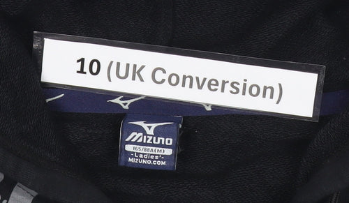 Mizuno Womens Black Full Zip Hoodie Size 10 Sportswear