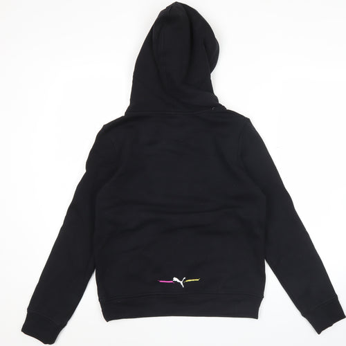 Puma Women Black XL Pullover Hoodie Logo Graphic Casual Sports