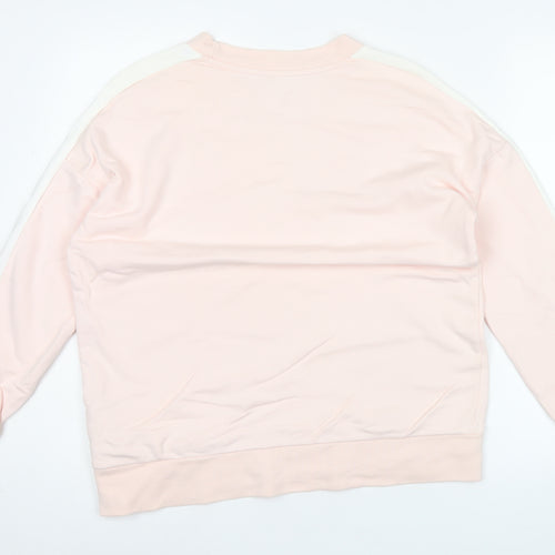 Puma Women’s Pink Logo Sweatshirt Size 10 Raglan Sleeve Crew Neck