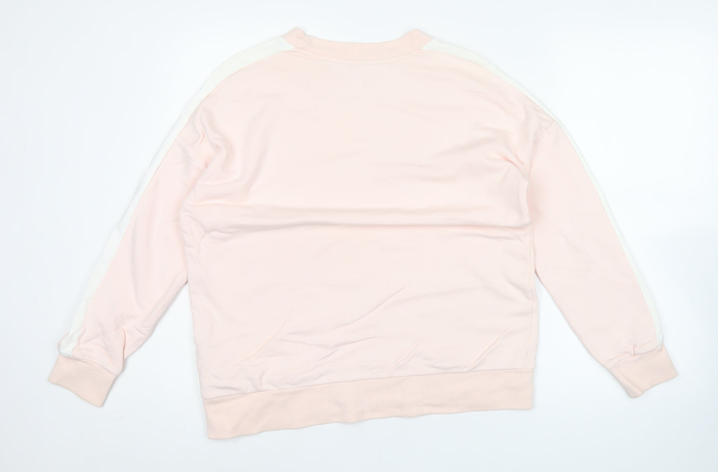 Puma Women’s Pink Logo Sweatshirt Size 10 Raglan Sleeve Crew Neck