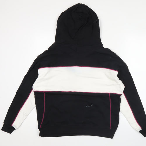 Adidas Womens Black & White Hoodie Size 8 Pullover Cotton