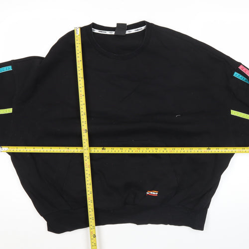 Umbro Womens Black Size 12 Pullover Sweatshirt Logo Graphic