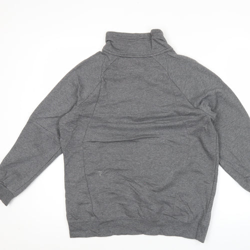 Nike Womens Grey Medium 1/2 Zip Sweatshirt Hoodie Cotton Blend