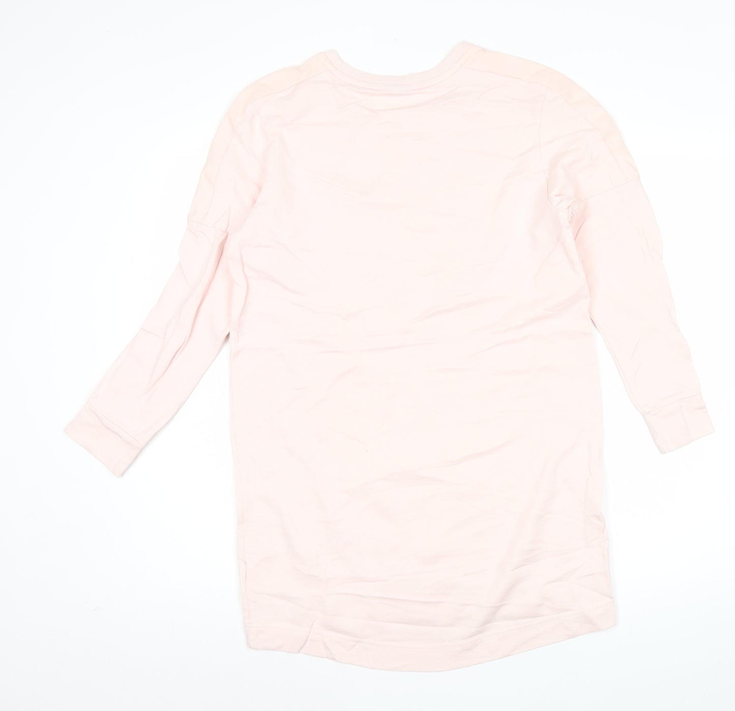 Puma Womens Pink XS Tunic Sweatshirt Long Sleeve Logo Sportswear