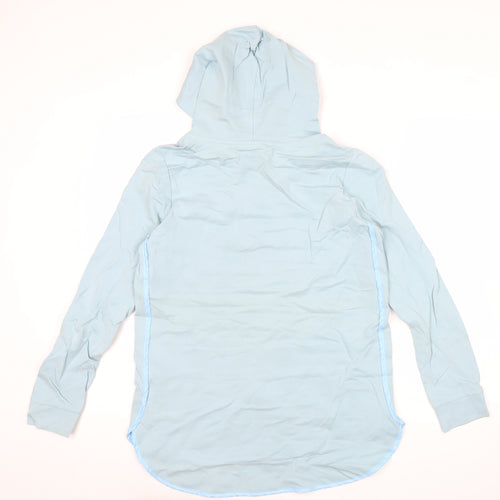 Fila Women’s Blue Pullover Hoodie UK 12 Long Sleeve White Line Logo