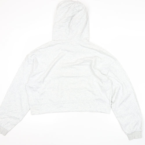 Adidas Women’s Grey Pullover Hoodie Size 10 UK Relaxed Fit Logo
