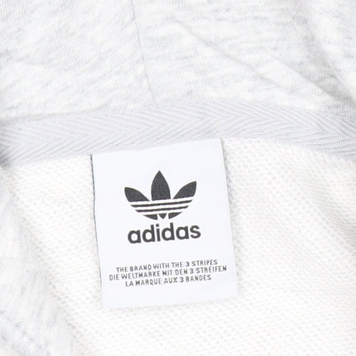 Adidas Women’s Grey Pullover Hoodie Size 10 UK Relaxed Fit Logo