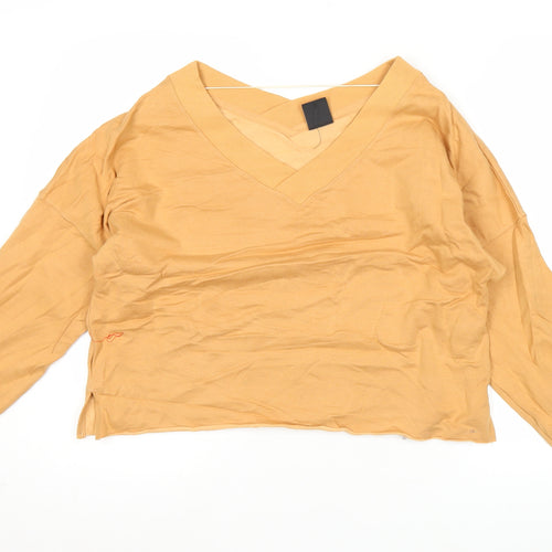 Nike Women’s Brown V-Neck Pullover Sweatshirt M Relaxed Fit