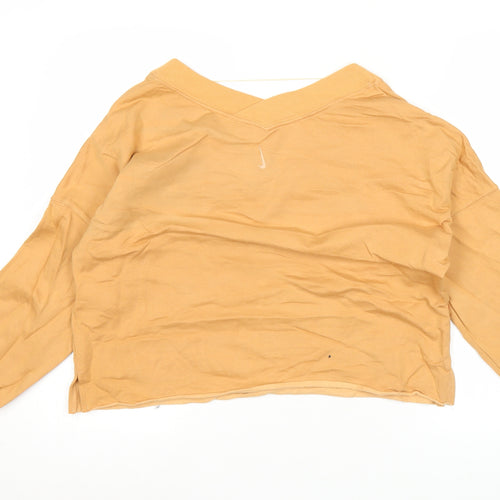 Nike Women’s Brown V-Neck Pullover Sweatshirt M Relaxed Fit