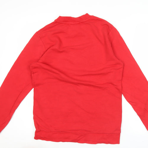 Fila Women’s Red Pullover Sweatshirt Size 8 Logo Casual Long Sleeve