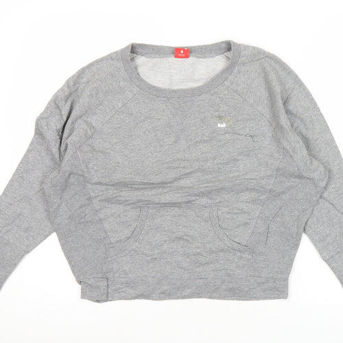 Puma Women’s Grey Sweatshirt Small Regular Fit Crew Neck Pullover