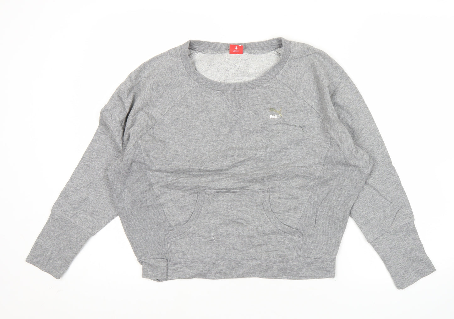 Puma Women’s Grey Sweatshirt Small Regular Fit Crew Neck Pullover