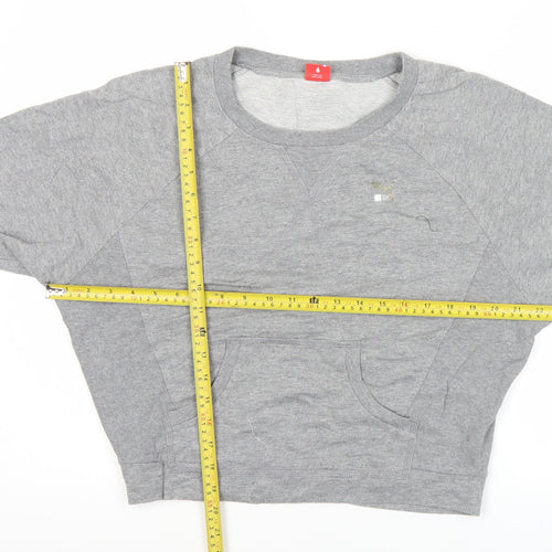 Puma Women’s Grey Sweatshirt Small Regular Fit Crew Neck Pullover