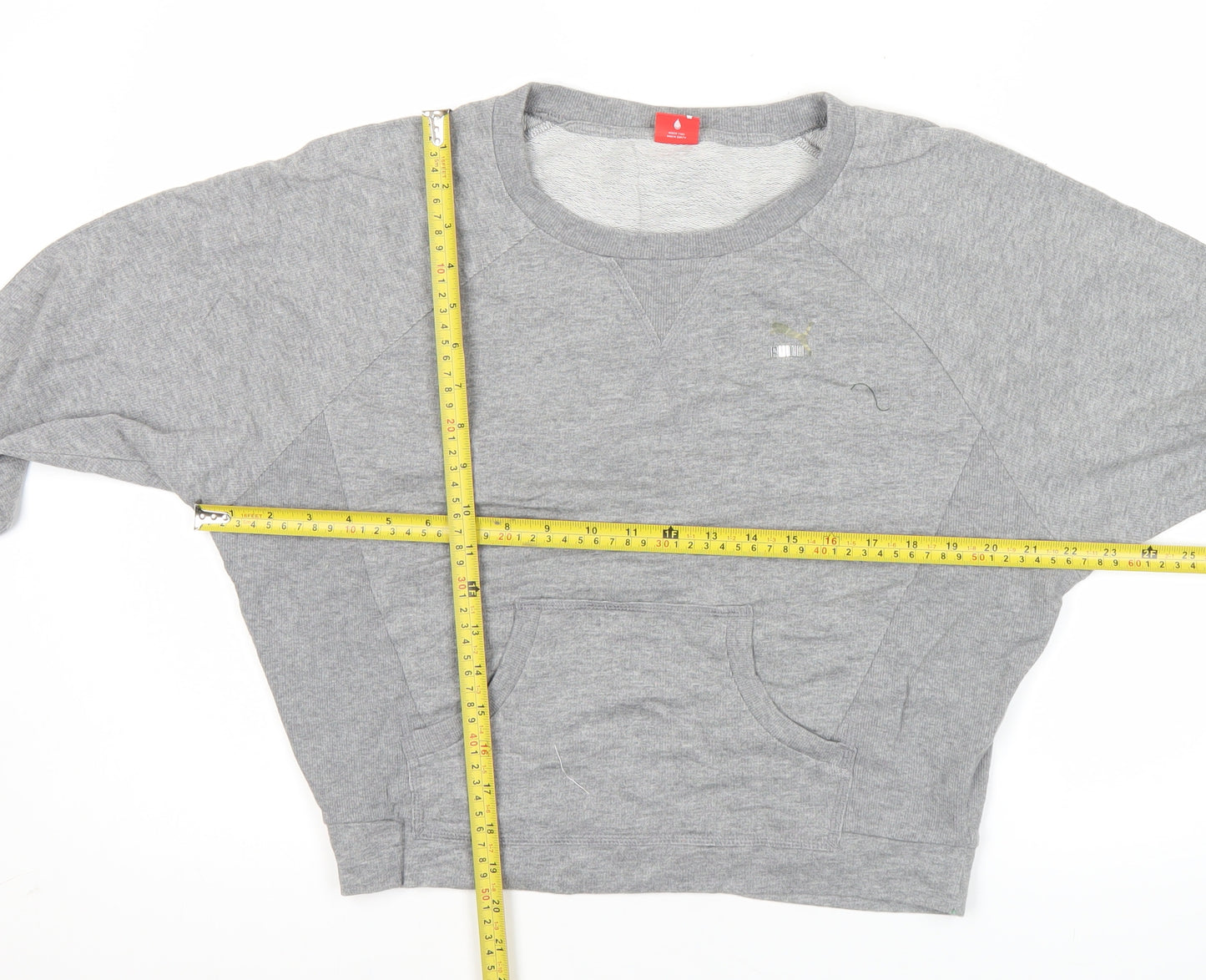 Puma Women’s Grey Sweatshirt Small Regular Fit Crew Neck Pullover