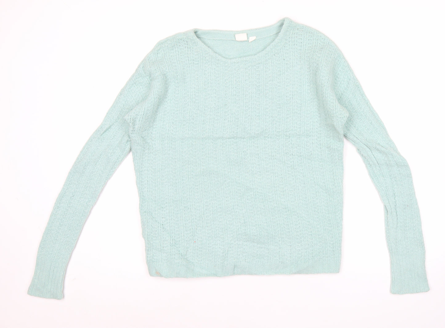 GAP Womens Green Cable-Knit Crew Neck Pullover Jumper XS