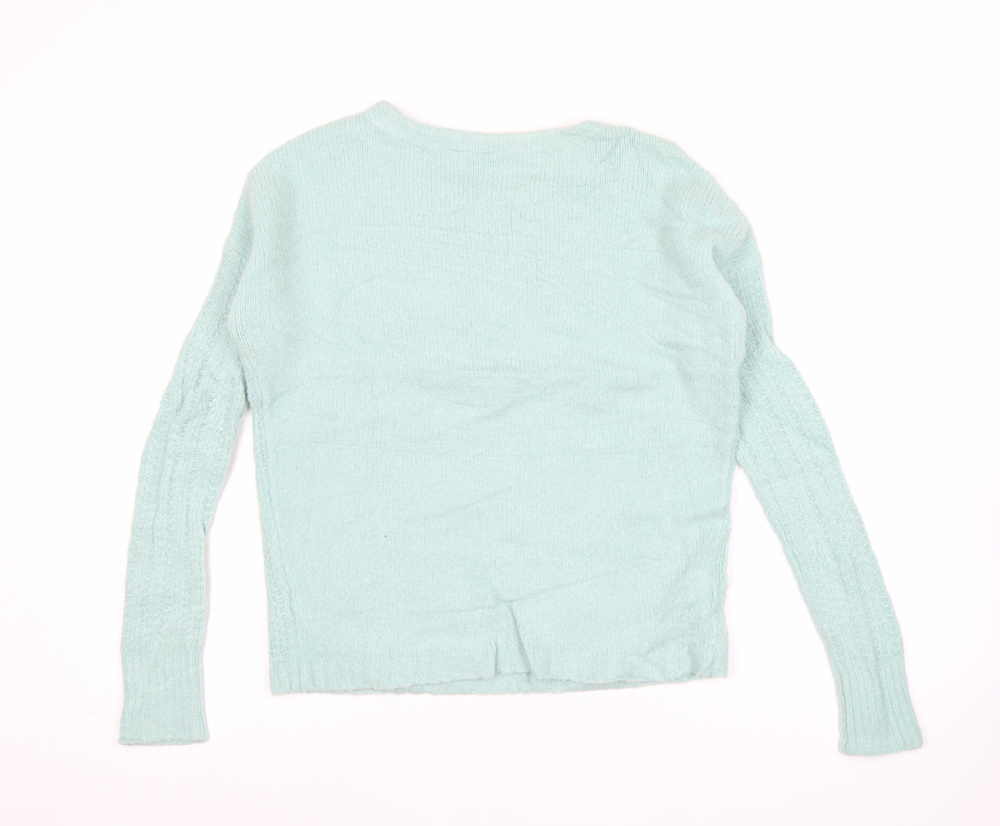 GAP Womens Green Cable-Knit Crew Neck Pullover Jumper XS