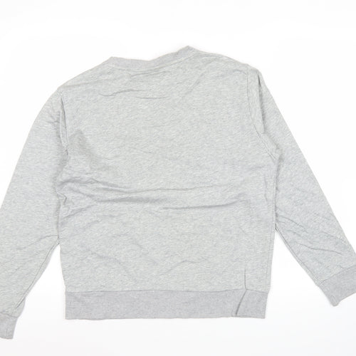 Fila Mens Grey Crew Neck Logo Sweatshirt Pullover Size M