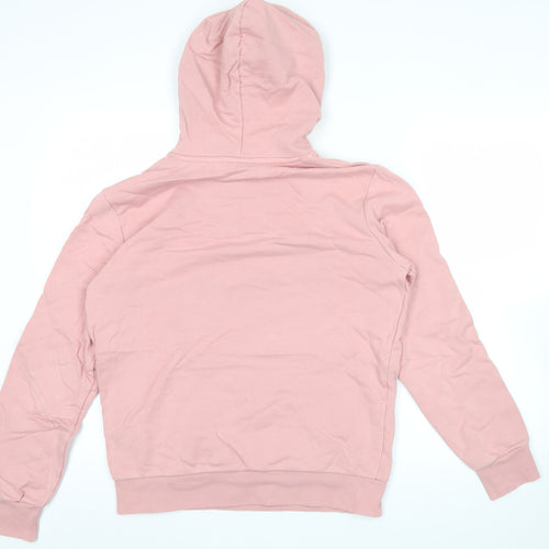 Puma Womens Pink Pullover Hoodie Size S Logo Graphic Sweatshirt
