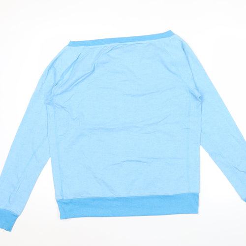 Nike Womens Blue Dri-Fit Sweatshirt L Long Sleeve Pullover Sports Top
