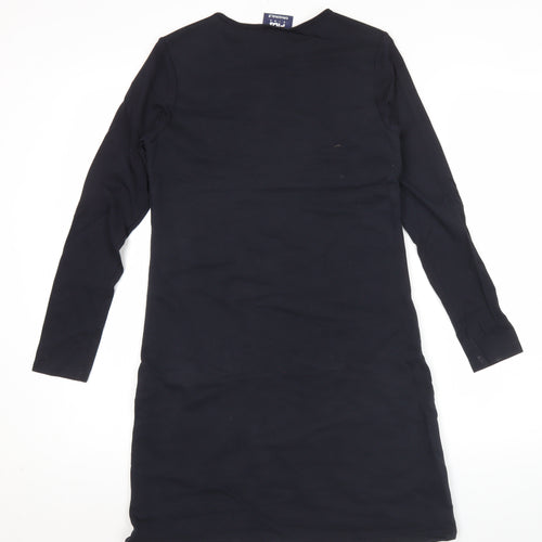 Fila Teens Black Cotton Blend Long Sleeve T-Shirt Dress Size 6