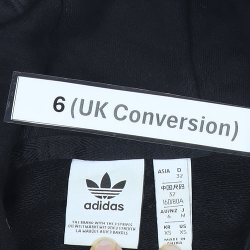 Adidas Women’s Black Hoodie Size 6 Pullover Hooded Sweatshirt