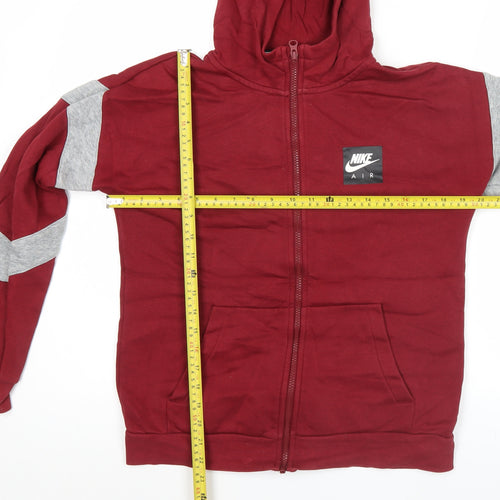 Nike Teens Red Full Zip Hoodie XL 80cm Logo Sports Casual