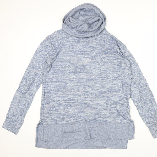 GAP Women’s Blue Knit Pullover Jumper Size M Cowl Neck Long Sleeve
