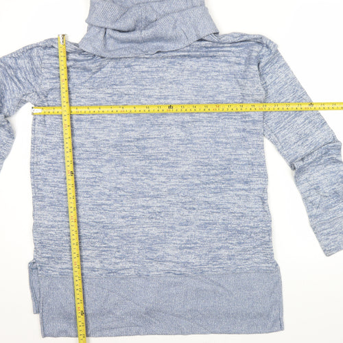 GAP Women’s Blue Knit Pullover Jumper Size M Cowl Neck Long Sleeve