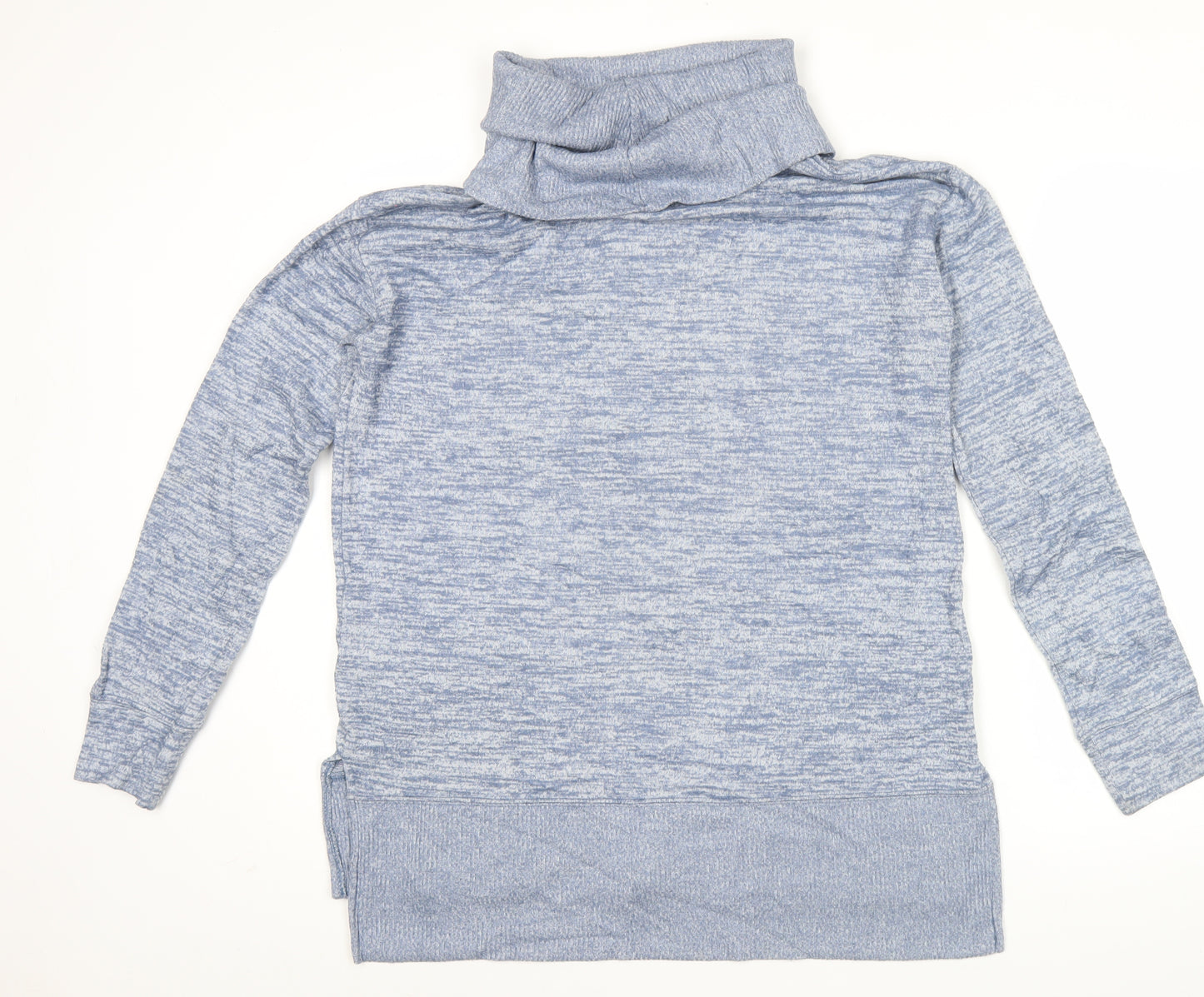 GAP Women’s Blue Knit Pullover Jumper Size M Cowl Neck Long Sleeve