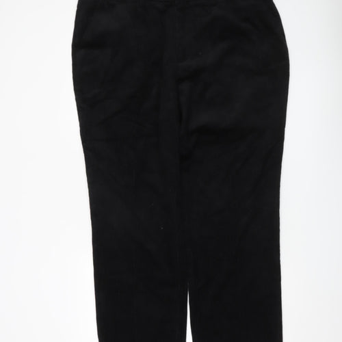 Lincoln Men's Black Corduroy Straight Leg Trousers 40W 29L