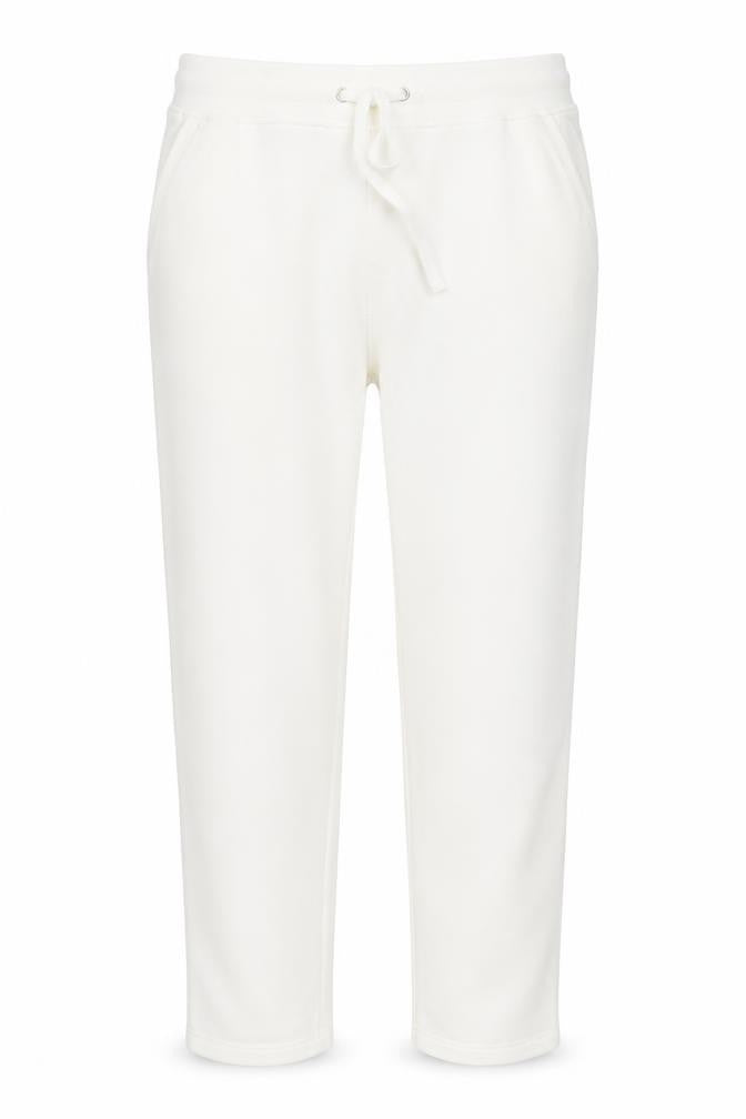 Bonmarché Women’s White Size 12 Drawstring Sweatpants Fleece Trousers